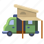 camper, camping, caravan, roof, top, trailer, van 