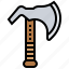 axe, construction, lumber, sharp, tool 