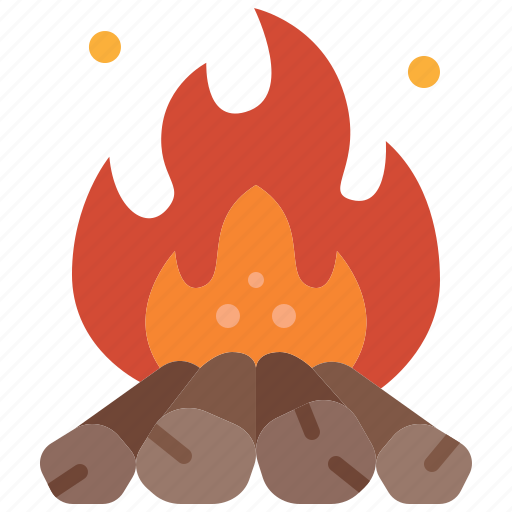 Fire, outdoor, bonfire, burn, flame, camping, campfire icon - Download on Iconfinder