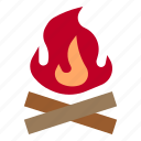 fire, camping, campfire, firewood, bonfire