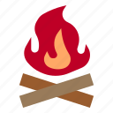 fire, camping, campfire, firewood, bonfire