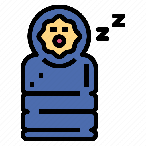 Sleeping, bag, camping, outdoor, sleep icon - Download on Iconfinder