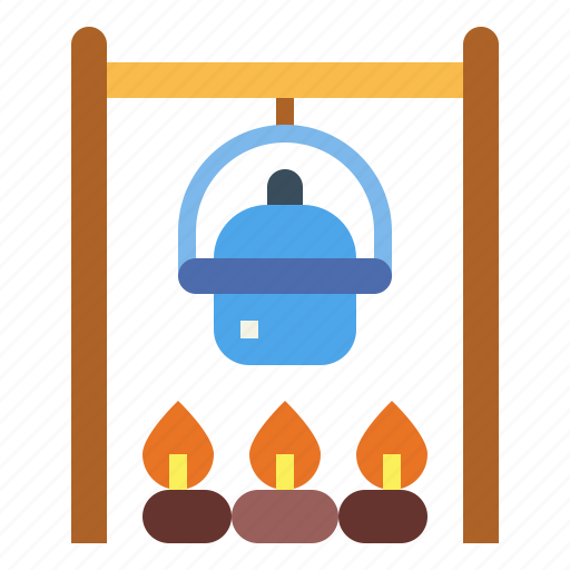 Cooking, bonfire, campfire, pot, fire icon - Download on Iconfinder