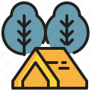 campground, tent, outdoor, vacation, camping icon
