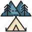 campground, tent, outdoor, camping icon, holiday 
