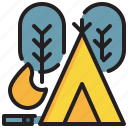 outdoor, travel, campground, tent, camping icon, vacation