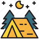 outdoor, park, campground, tent, vacation, camping icon