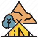 outdoor, tent, campground, camping icon, adventure