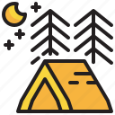 outdoor, vacation, campground, tent, camping icon, holiday