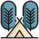 tent, campground, tree, outdoor, camping icon, vacation