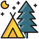 travel, tent, campground, outdoor, camping icon