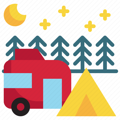 Car, campground, tent, vacation, outdoor, camping icon icon - Download on Iconfinder