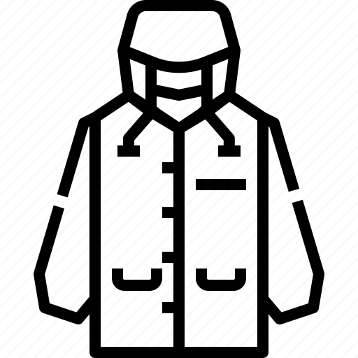 Raincoat, clothing, overcoat, jacket, clothes, outline icon - Download on Iconfinder