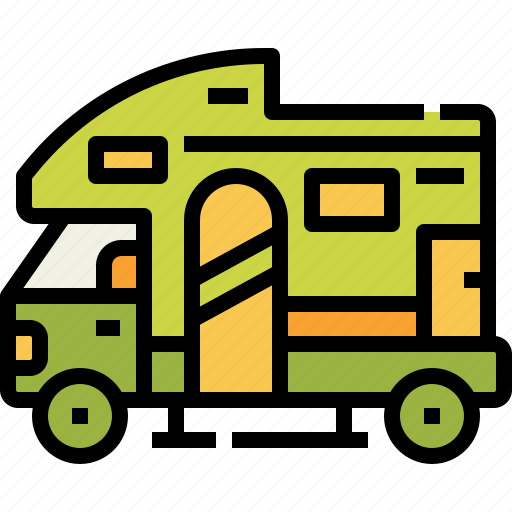 Camper, van, camping, trailer, transportation, vehicle icon - Download on Iconfinder