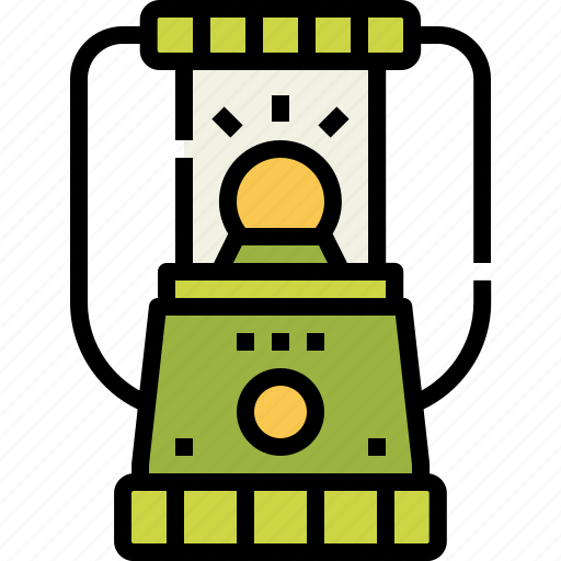 Camping, lantern, led, camp, lamplight, color icon - Download on Iconfinder
