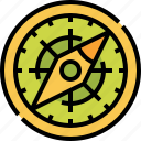 compass, direction, navigation, arrow, color