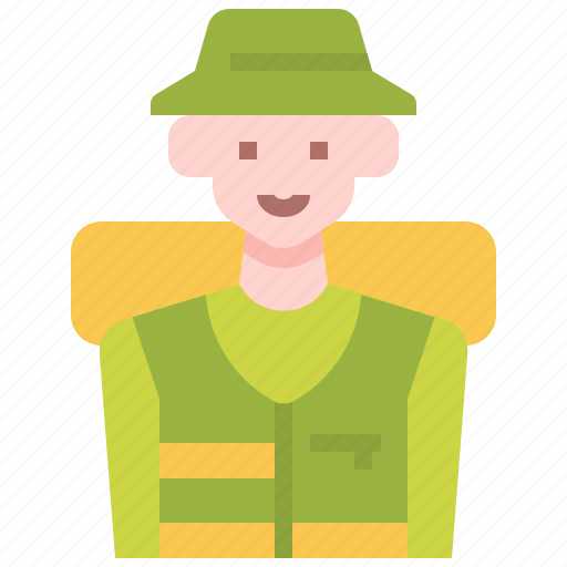 Boy, teen, vest, man, avatar, camping, clothes icon - Download on Iconfinder