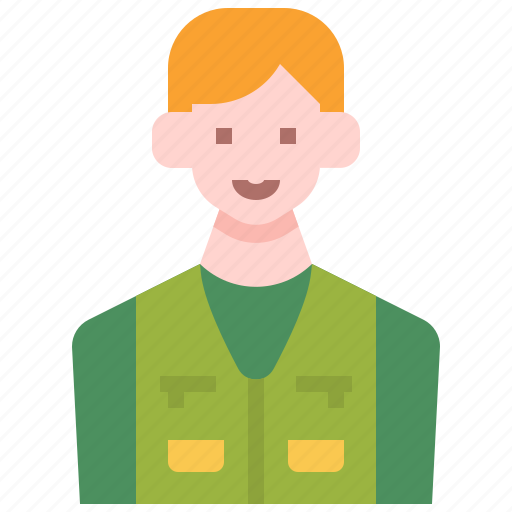 Vest, man, avatar, camping, clothes, flat icon - Download on Iconfinder