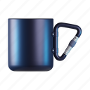 steel, mug, cup, container, drink 