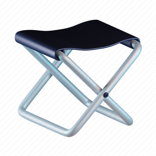 Camping, chair, foldable, seat, furniture 3D illustration - Download on Iconfinder