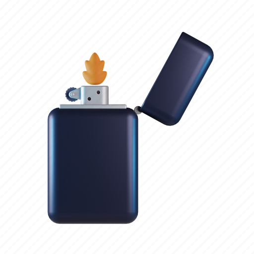 Lighter, gas, fire, flame, light, zippo 3D illustration - Download on Iconfinder