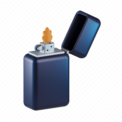 Lighter, zippo, gas, flame, gasoline, fire 3D illustration - Download on Iconfinder
