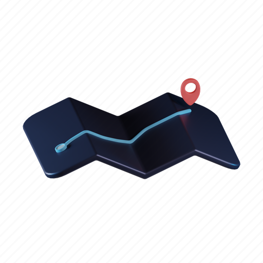 Maps, direction, location, position, navigation, place 3D illustration - Download on Iconfinder