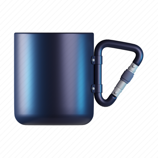 Steel, mug, cup, container, drink 3D illustration - Download on Iconfinder
