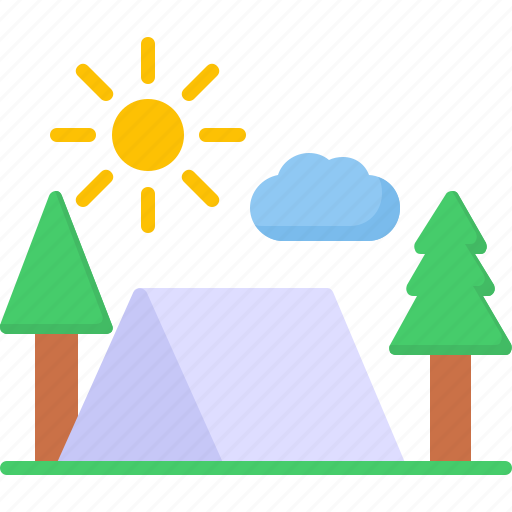 Hiking, tree, camp, forest, nature, camping icon - Download on Iconfinder