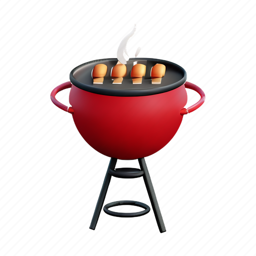 Bbq, camping, travel, adventure, tent, outdoors, grill 3D illustration - Download on Iconfinder