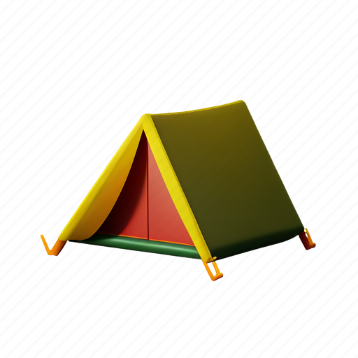 Camping, tent, vacation, travel, circus, outdoors, holiday 3D illustration - Download on Iconfinder