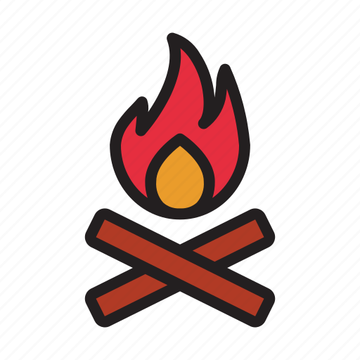 Bonfire, camp, camping, fire, outdoors icon - Download on Iconfinder