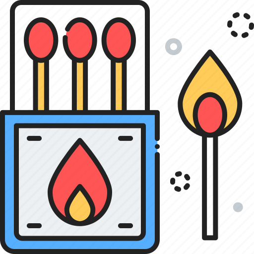Camp, camping, fire, match, outdoor, travel icon - Download on Iconfinder