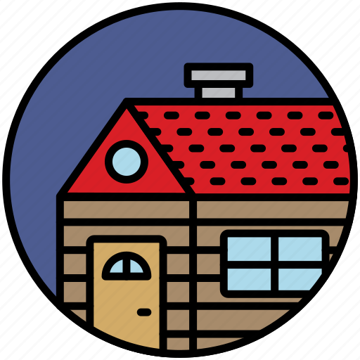 Accommodation, bungalow, camping, house, log cabin, travel, wooden house icon - Download on Iconfinder