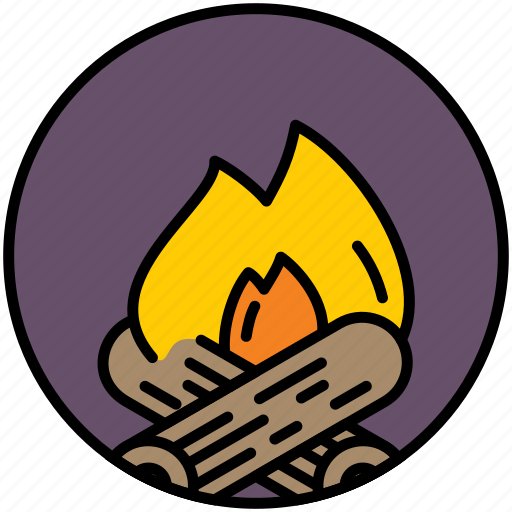 Camp, fire, fireplace, flame, grill, hearth icon - Download on Iconfinder