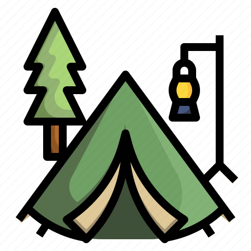 Camping, forest, nature, rural, tent icon - Download on Iconfinder