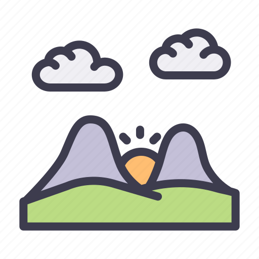 Camping, nature, outdoor, camp, mountain, sunset icon - Download on Iconfinder