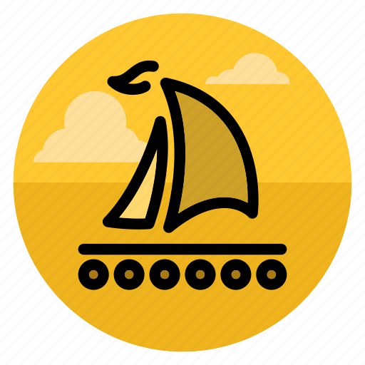 Boat, outdoor, raft, river, ship, camping, travel icon - Download on Iconfinder