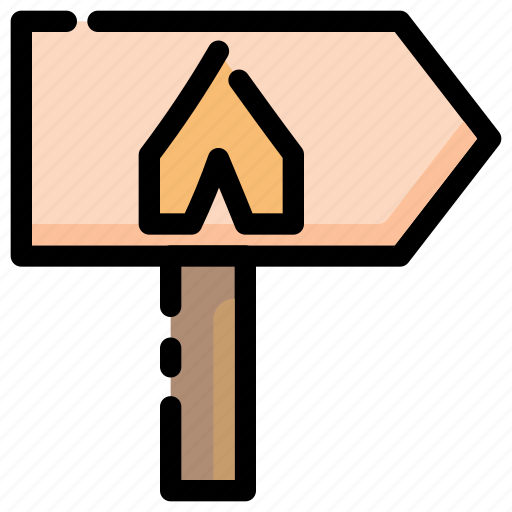 Camping, direction, outdoor, sign icon - Download on Iconfinder