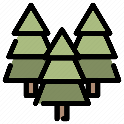 Camping, forest, pines, tree icon - Download on Iconfinder
