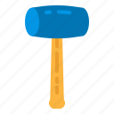 hammer, mallet, round, rubber, tool