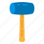 hammer, mallet, round, rubber, tool 