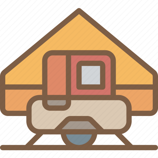Camping, leisure, outdoors, recreation, tent, trailer, travel icon - Download on Iconfinder