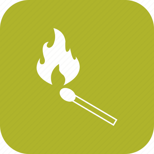 Fire, flame, match stick icon - Download on Iconfinder