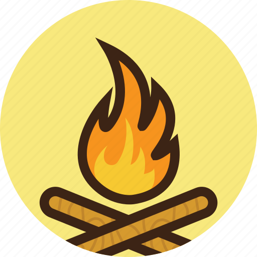 Camp, campfire, camping, fire, flame, forest, wood icon - Download on Iconfinder