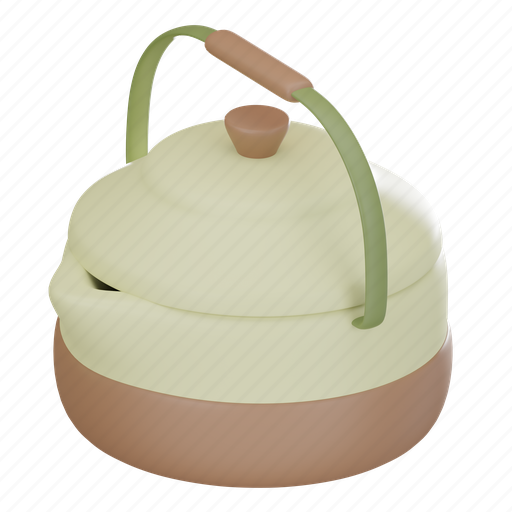 Camping, kettle, journey, relaxation, holiday, rest, trip 3D illustration - Download on Iconfinder
