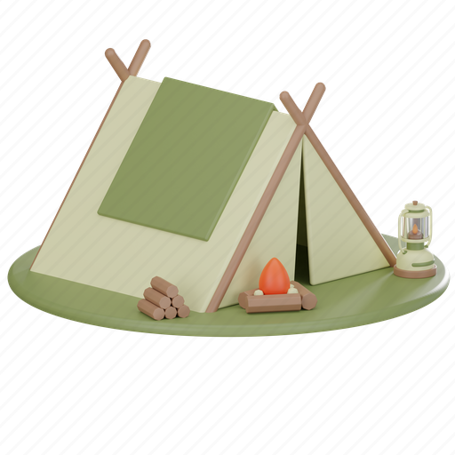 Camping, tent, journey, relaxation, holiday, rest, trip 3D illustration - Download on Iconfinder