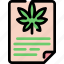 cannabis, certification, document, marijuana 