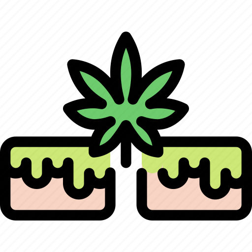 Brownie, cannabis, dessert, marijuana, treatment icon - Download on Iconfinder