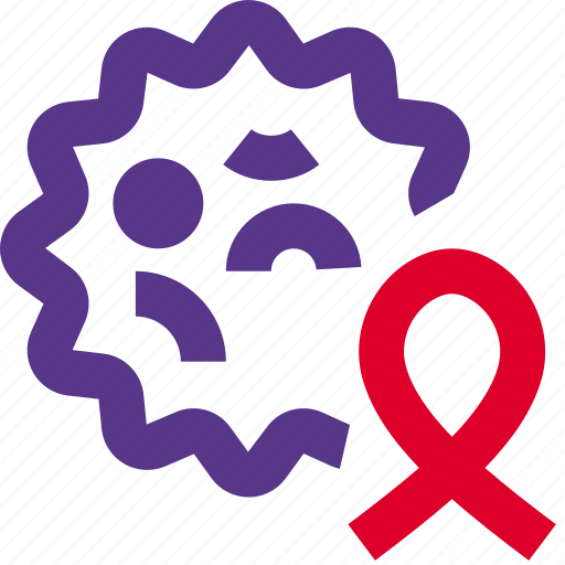 Bacteria, ribbon, cancer icon - Download on Iconfinder